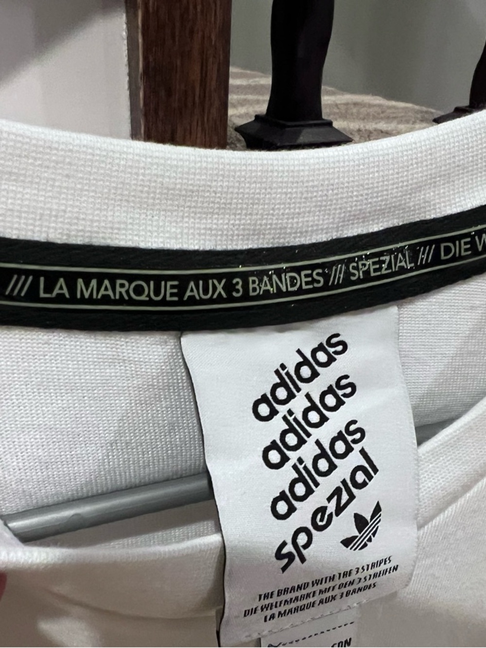 Adidas Original Tee Spzl Logo Casual Sports Short Sleeve White Men’s Large - Picture 5 of 8